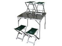 Комплект Скаут стол малый + 4 стула ТА-601+FS-03497 (Уценка)